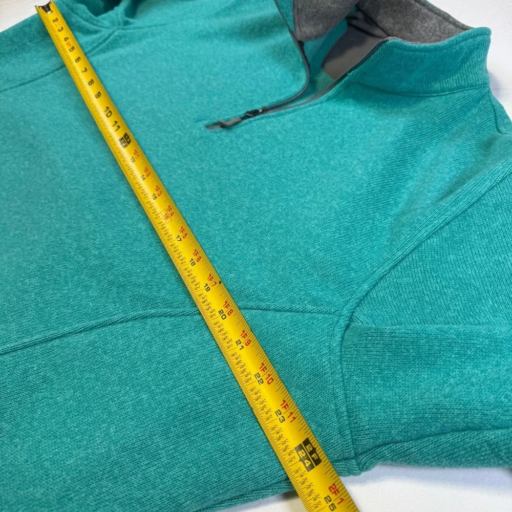 Peter Millar Element 4 Warmth 1/4 Zip Pullover Golf Fleece Men's Size XL Teal